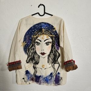 Hand Painted Linen Jacket